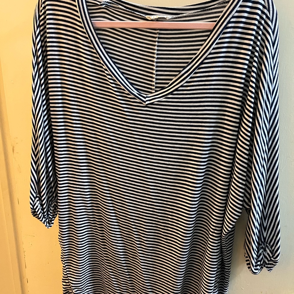 Plus size 2x striped blouse